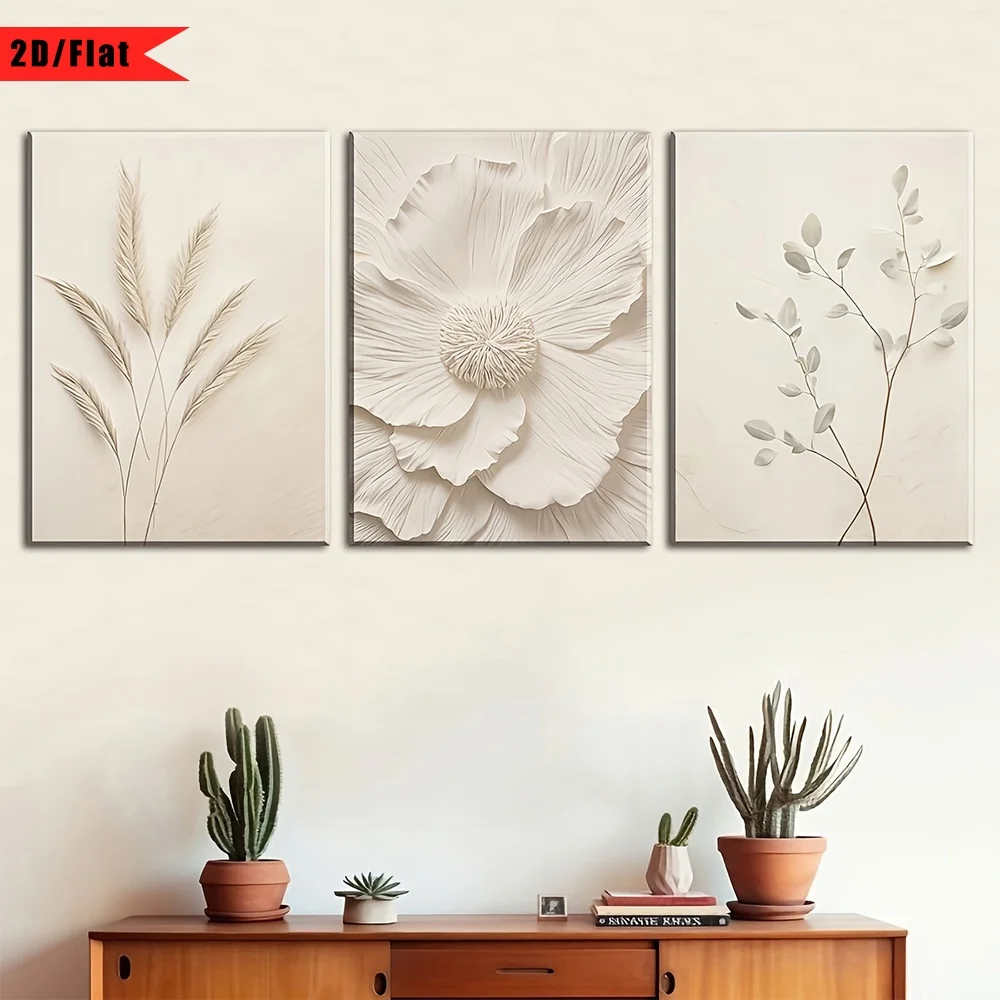 Canvas Wrap Ready - 2D Piatto, 3 pezzi, tela incorniciata,