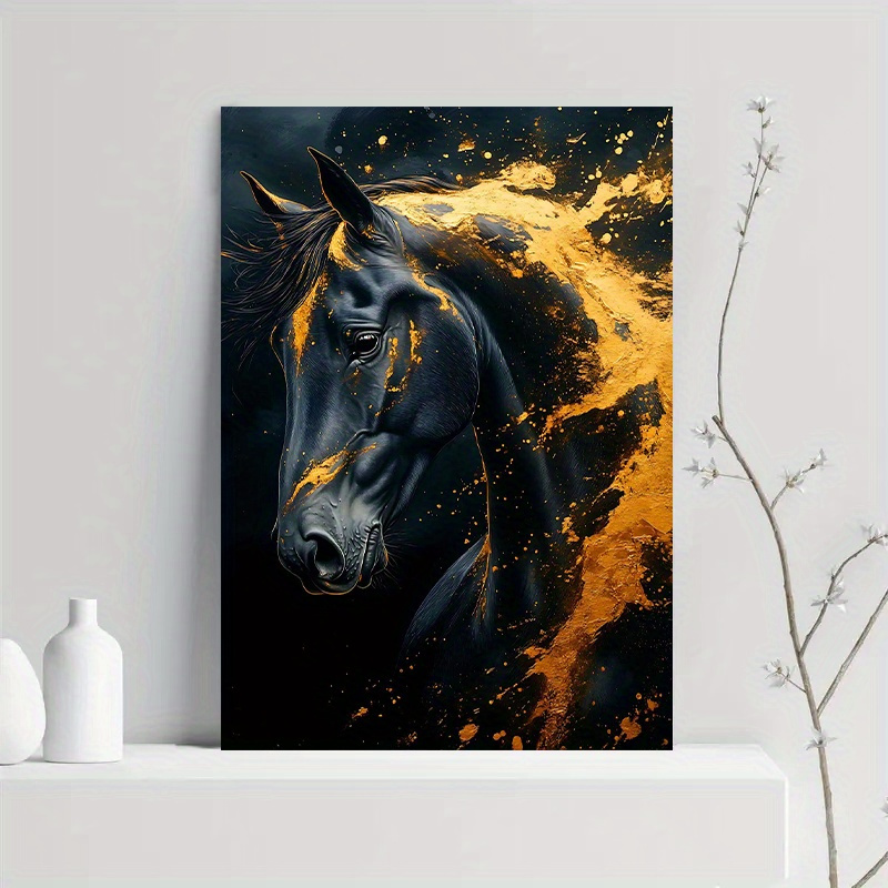 1 pezzo elegante cavallo nero  - Canvas Wrap Ready recensione e prezzo
