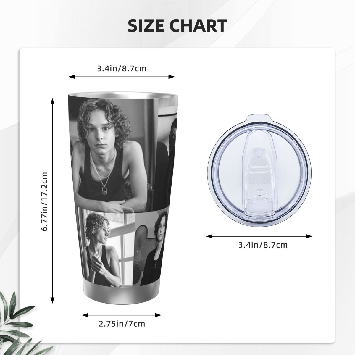 Mason Thames in bianco e nero  - Tumbler 20Oz White recensione e prezzo